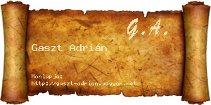 Gaszt Adrián névjegykártya